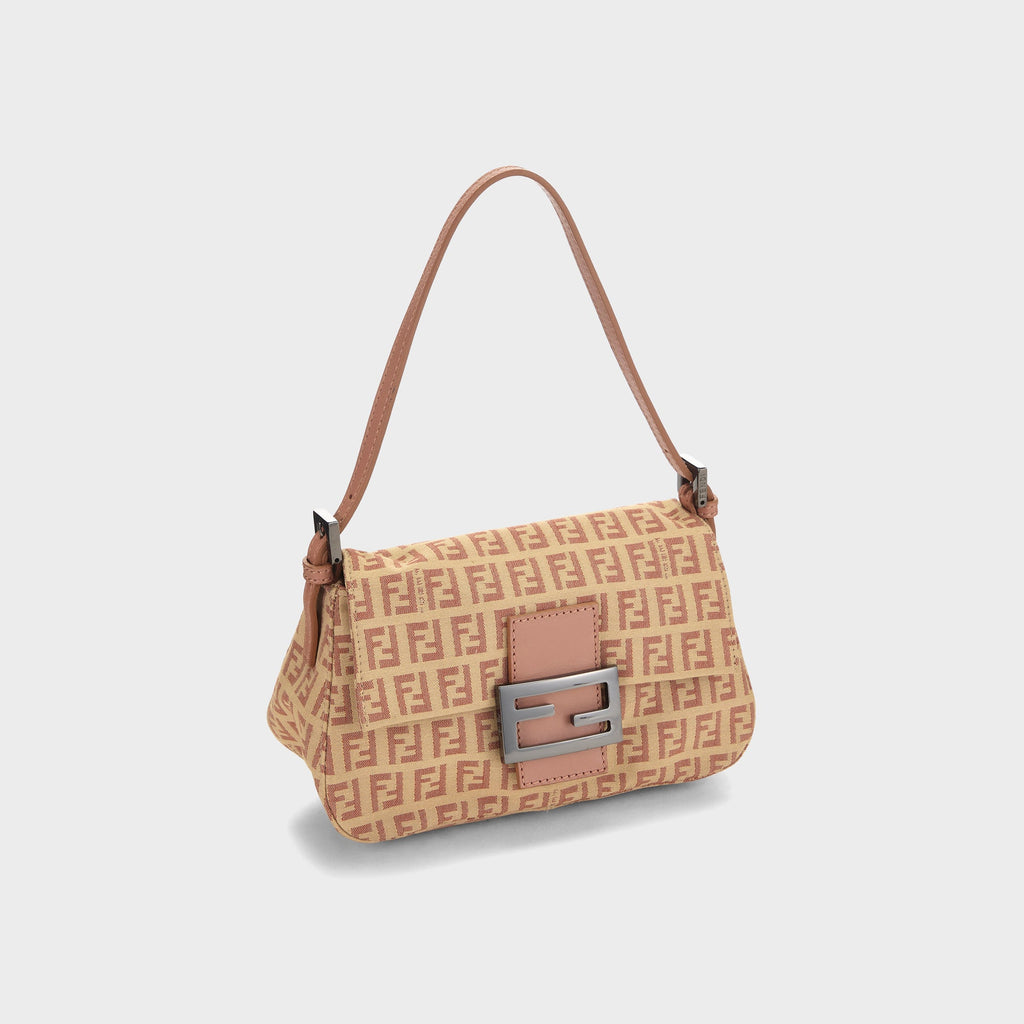 WGACA Fendi Zucchino Mini Mamma Shoulder Bag - Pink