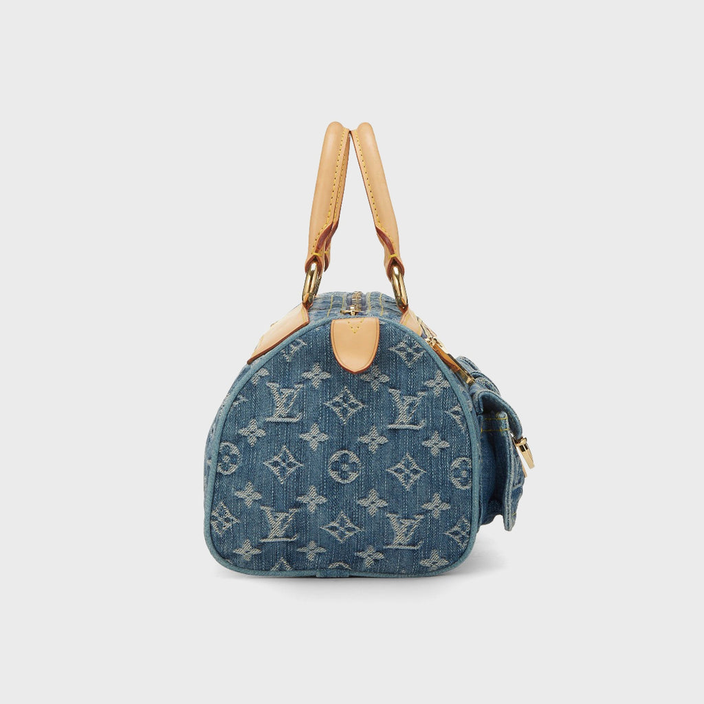 WGACA Louis Vuitton Monogram Denim Neo Speedy Bag - Blue