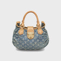 WGACA Louis Vuitton Monogram Denim Pleaty Bag - Blue