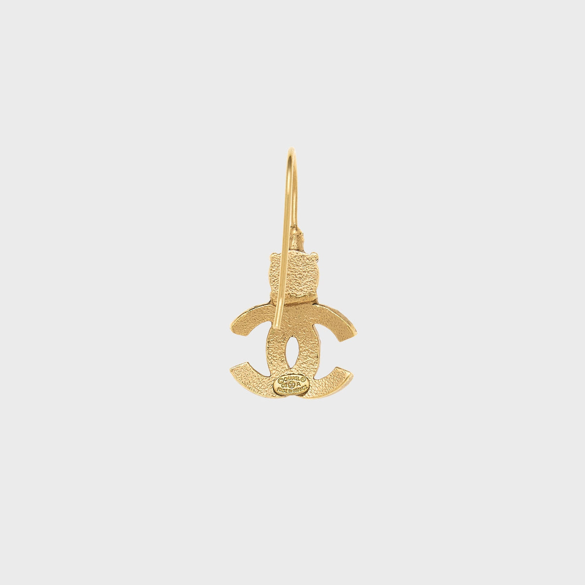 WGACA Chanel Crystal CC Earrings - Gold