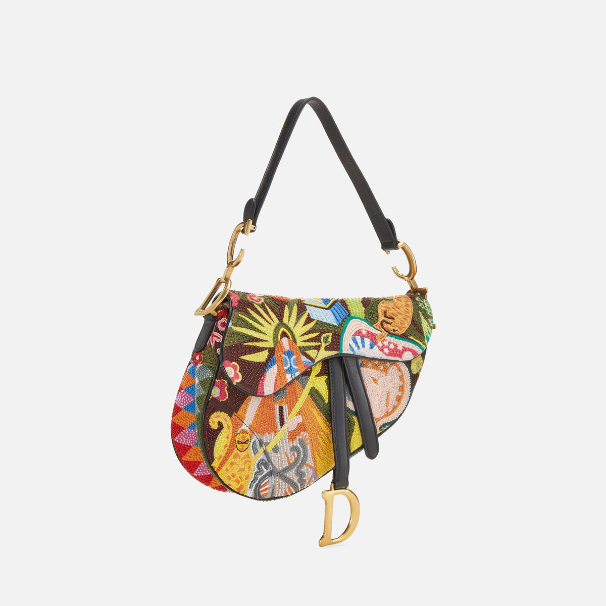 WGACA Christian Dior Multi Embellished Saddle Bag - Multi