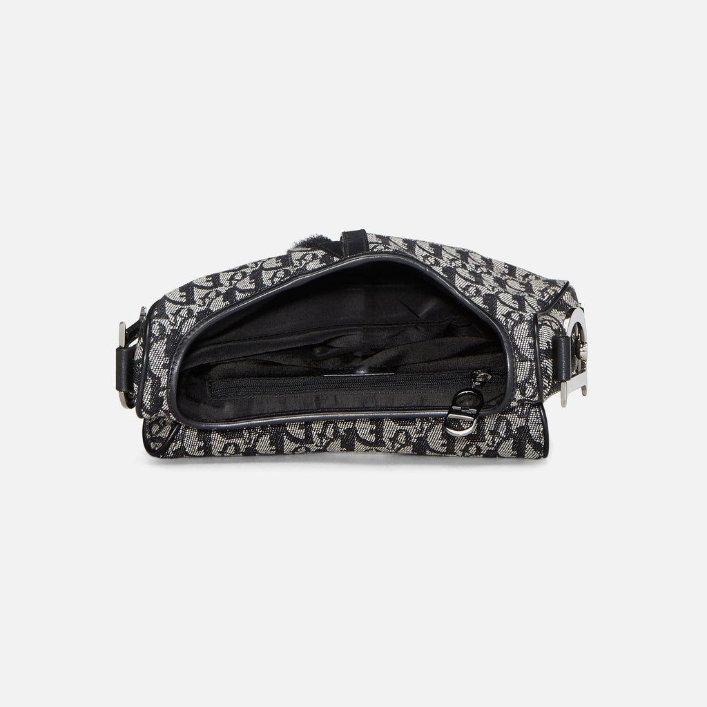 WGACA Christian Dior Black Trotter Saddle Bag - Black
