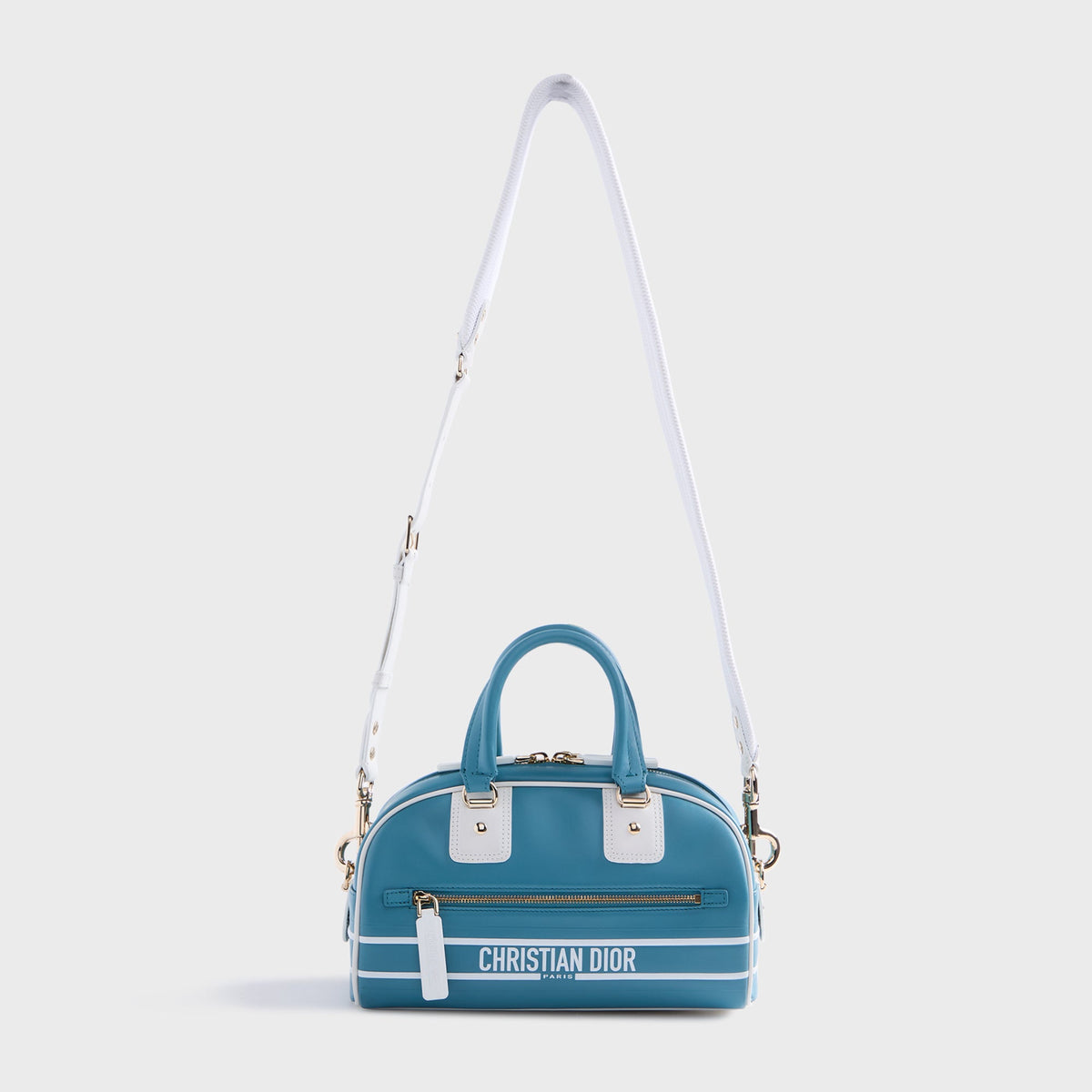 WGACA Dior Vibe Zip Bowling Small - Blue Calfskin
