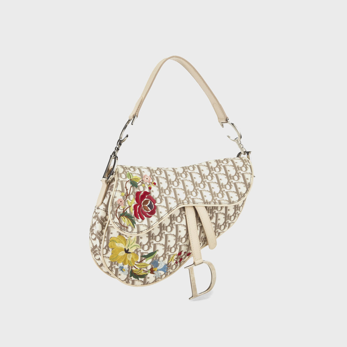WGACA Dior Embroidered Floral Saddle - Beige