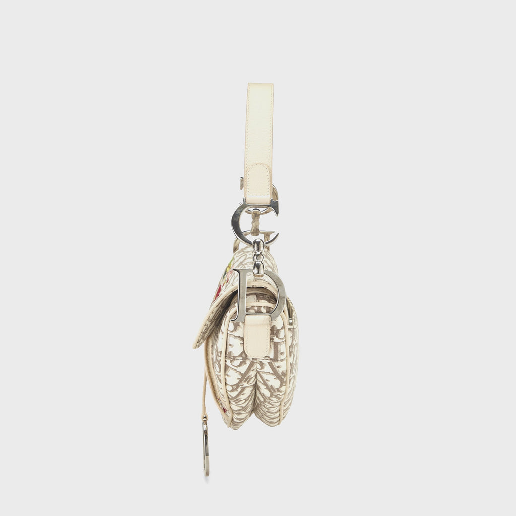 WGACA Dior Embroidered Floral Saddle - Beige
