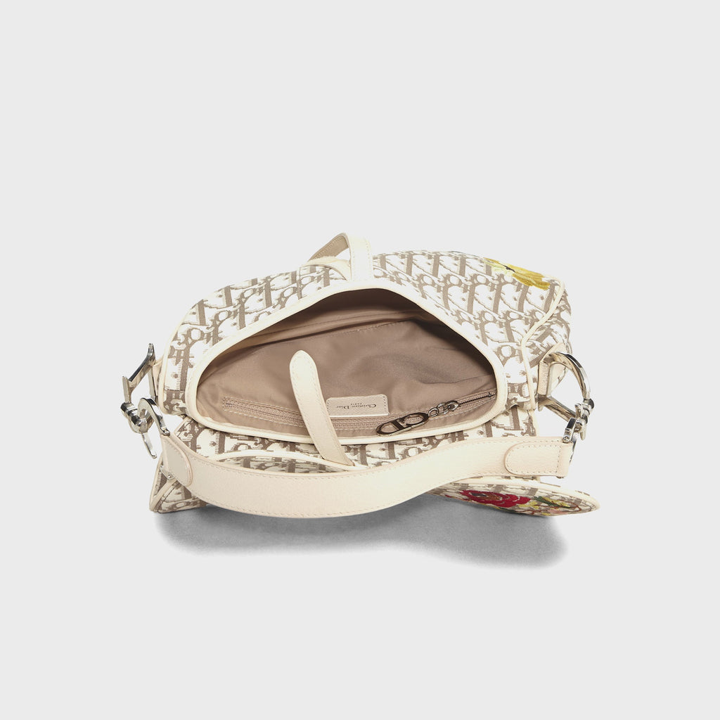 WGACA Dior Embroidered Floral Saddle - Beige