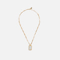 WGACA Dior Dog Tag Necklace - Gold