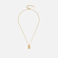 WGACA Christian Dior Crystal Trotter Pendant Necklace Small I - Gold