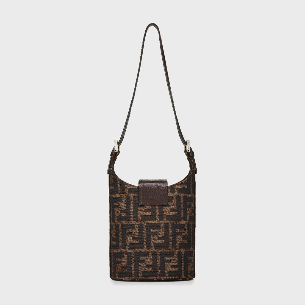 WGACA Fendi Zucca Bucket Mini Bag - Brown
