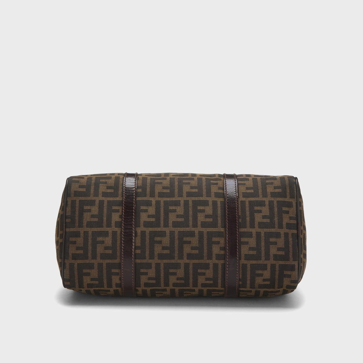 WGACA Fendi Tobacco Zucca Canvas Boston Bag - Brown
