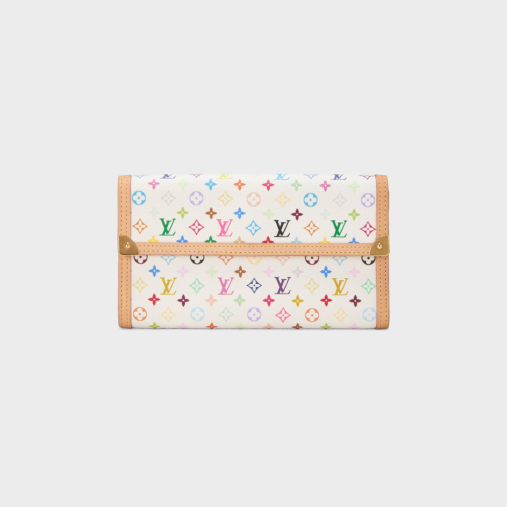 WGACA Louis Vuitton x Takashi Murakami International Wallet - Multi / White