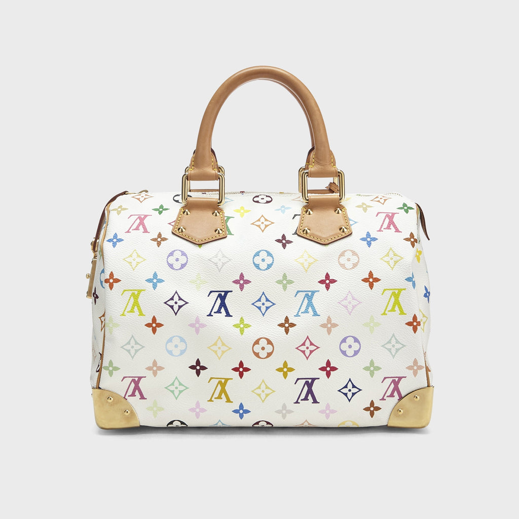 WGACA Takashi Murakami x Louis Vuitton White Monogram Multicolore Speedy 30 - White