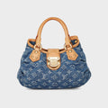 WGACA Louis Vuitton Monogram Denim Pleaty Handbag - Denim
