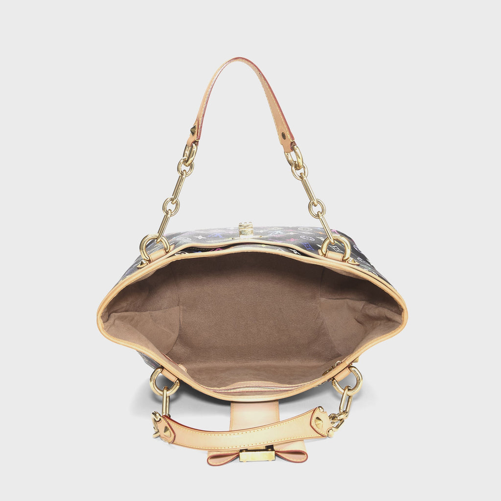 WGACA Takashi Murakami x Louis Vuitton White Monogram Multicolore Annie GM - Black