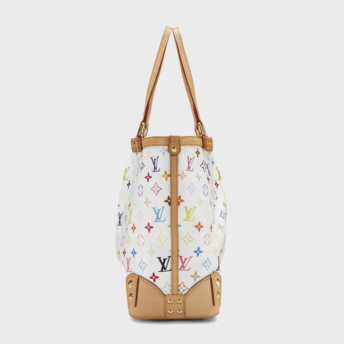 WGACA White Monogram Multicolore Sharleen MM Bag - White