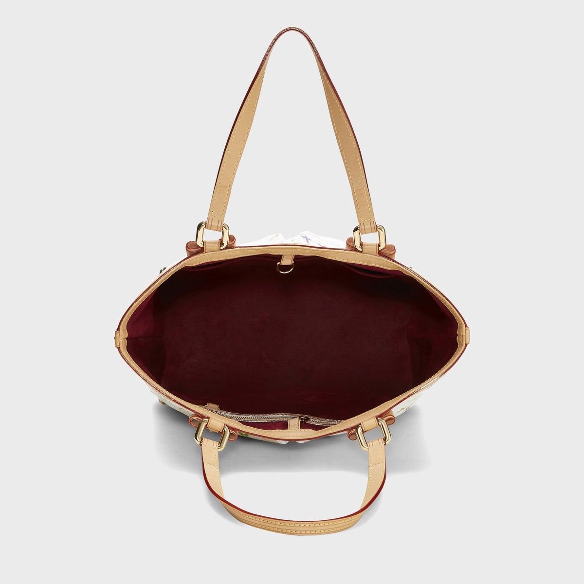WGACA White Monogram Multicolore Sharleen MM Bag - White