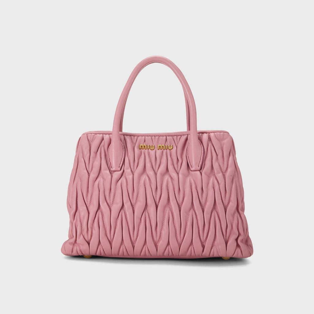 WGACA Miu Miu Nappa Convertible Handbag Small - Pink