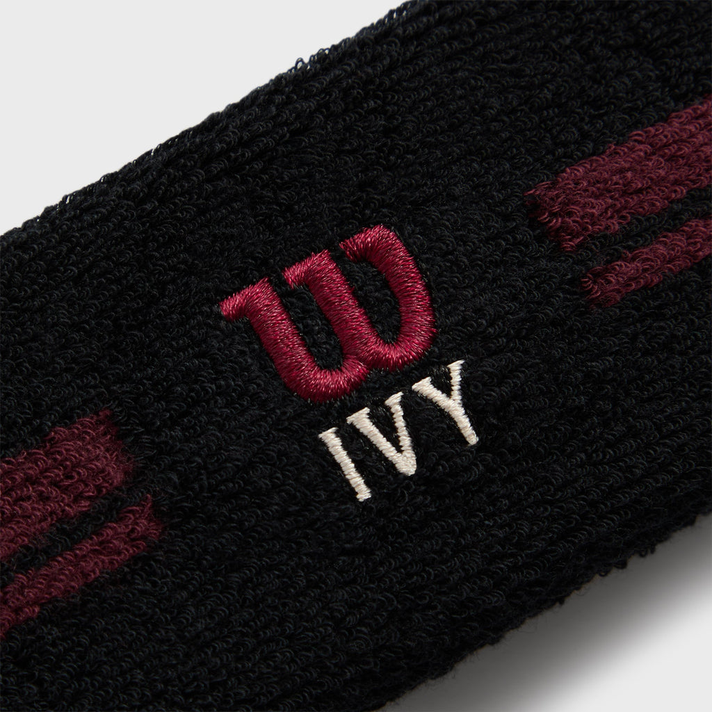 Kith Ivy for Wilson Terry Stripe Headband - Black