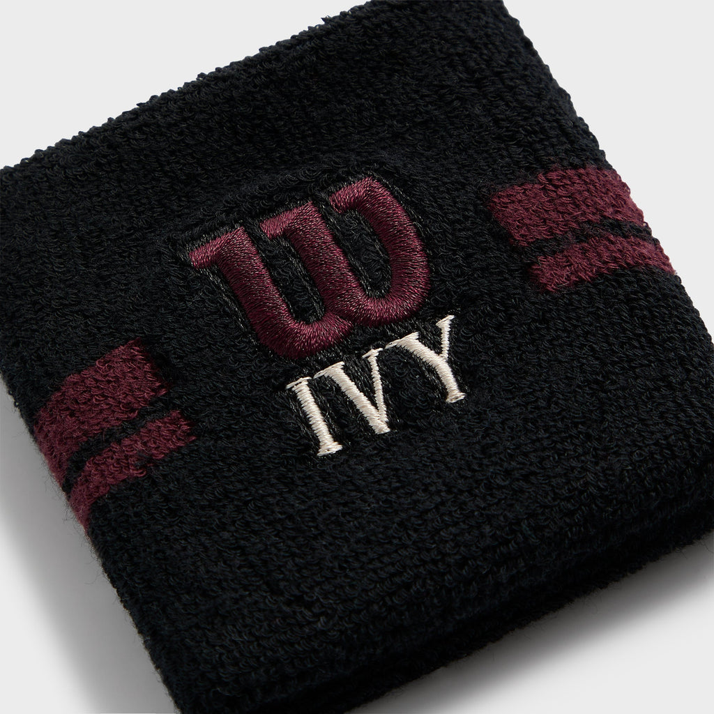 Kith Ivy for Wilson Terry Stripe Wristbands - Black