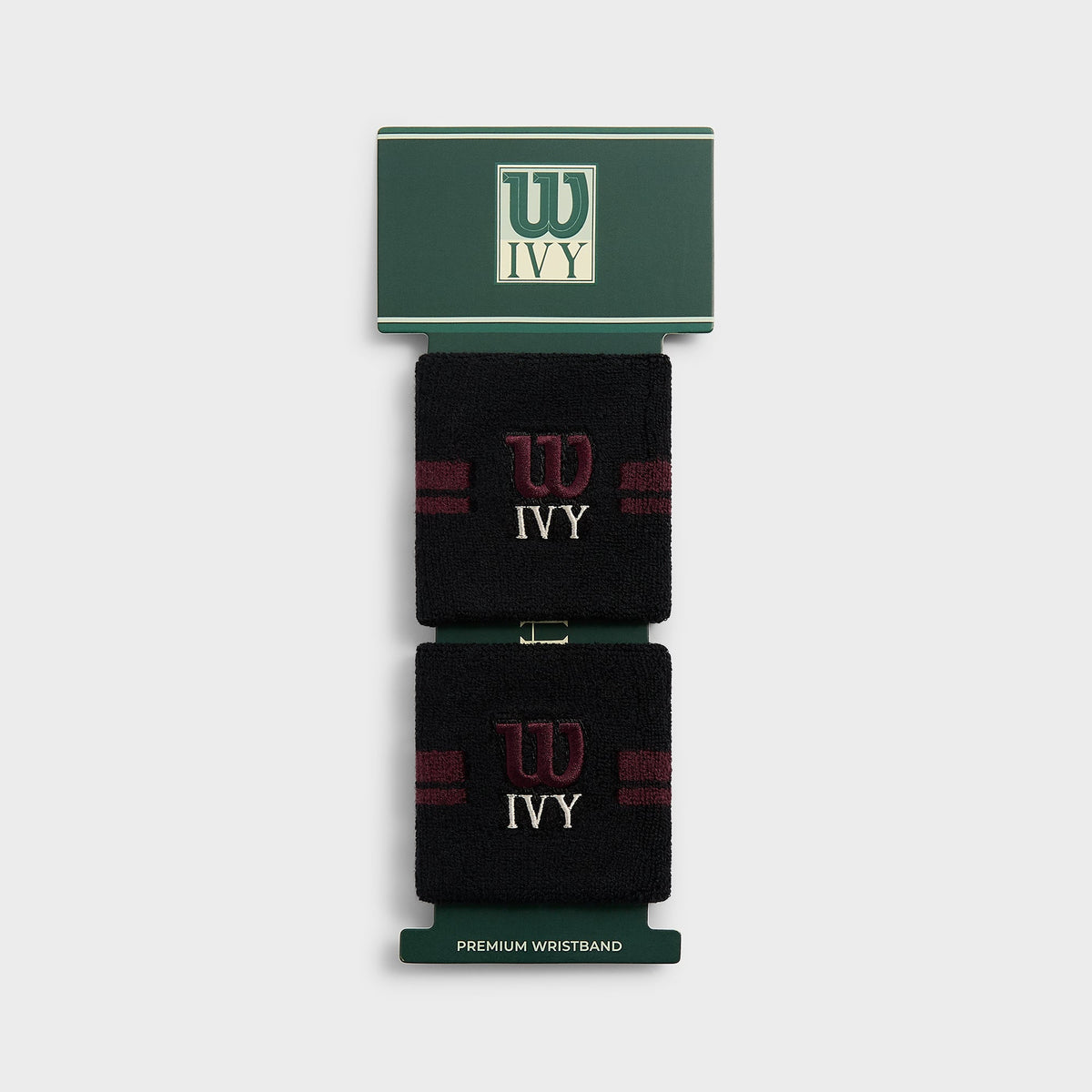 Kith Ivy for Wilson Terry Stripe Wristbands - Black