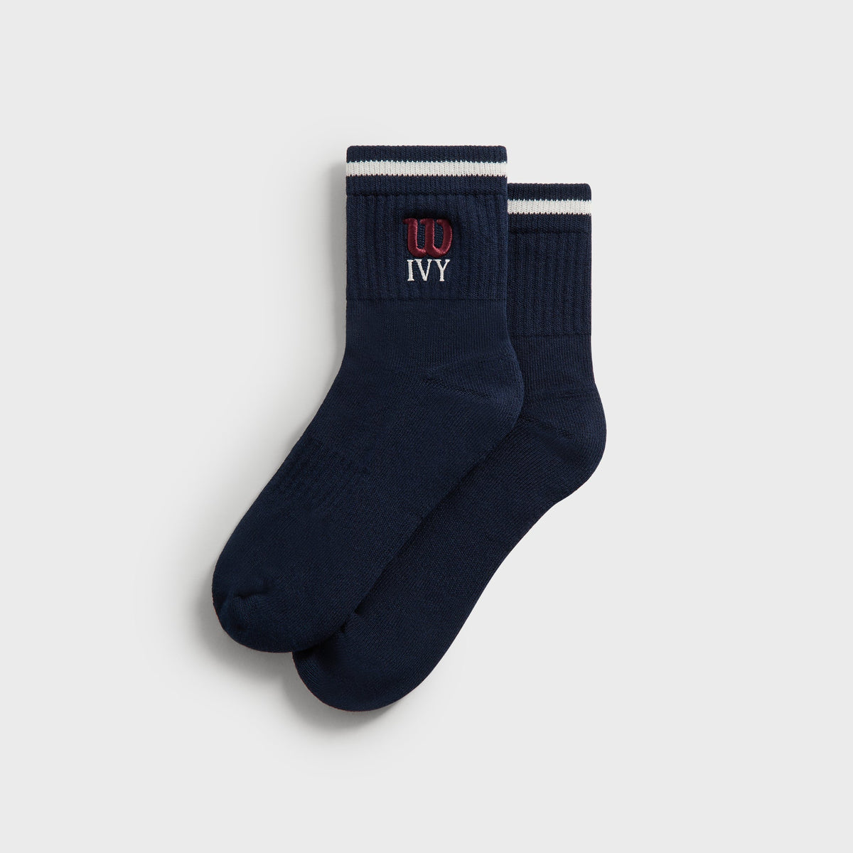 Kith Ivy for Wilson Quarter Top Striped Socks - Nocturnal