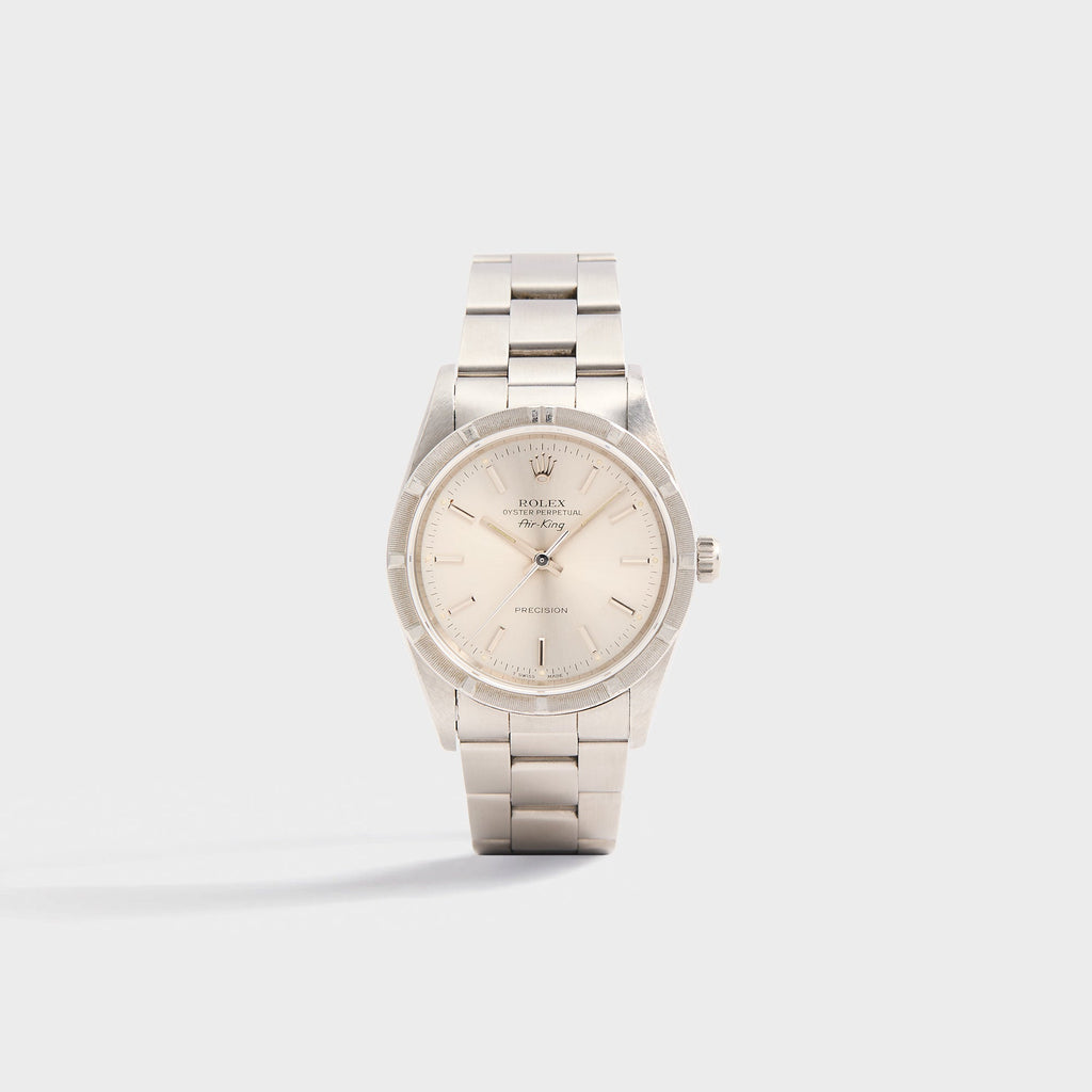 Wind Vintage Rolex Air-King Reference 14010 Silver Dial Unpolished - Silver