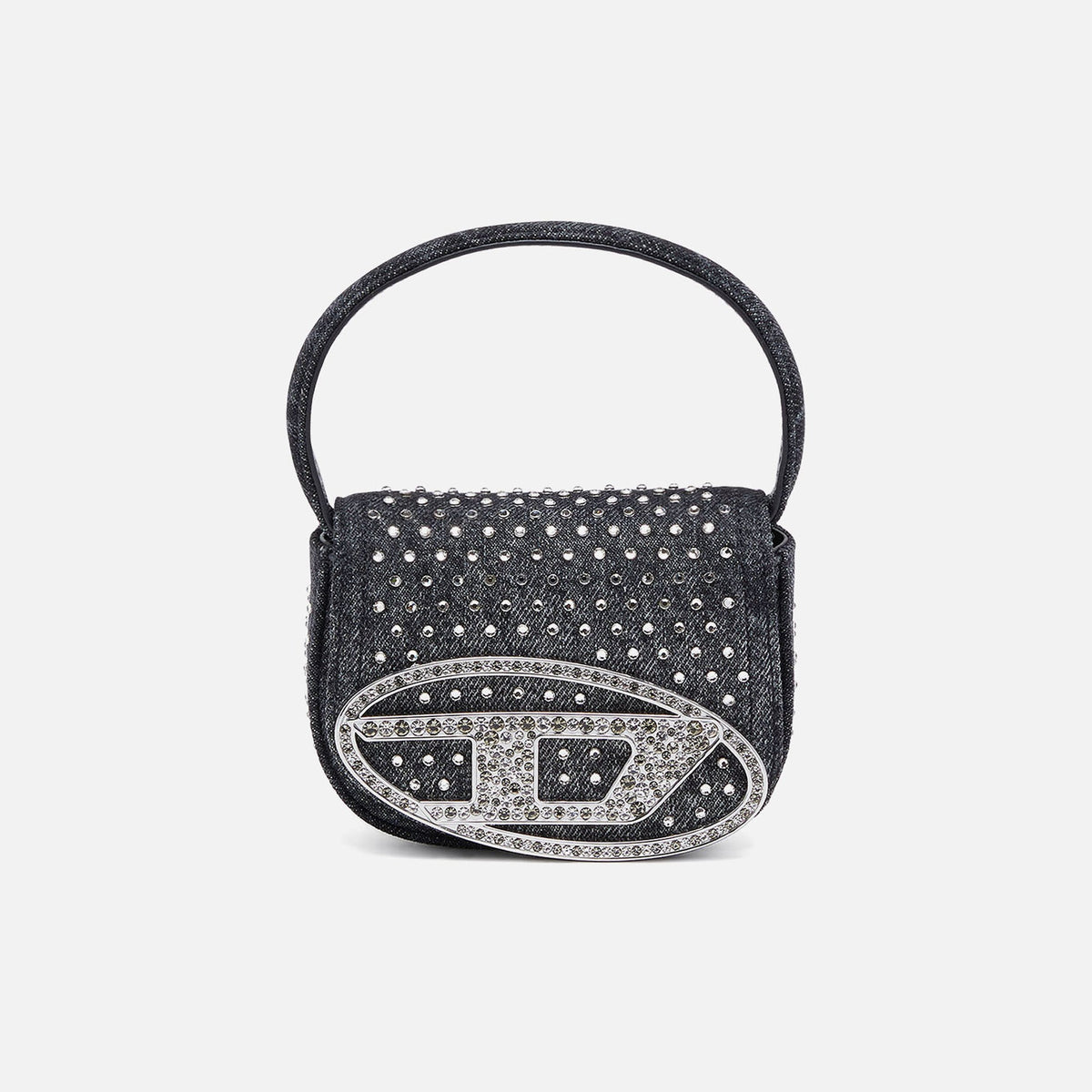 Diesel 1DR XS Denim Strass Bag - Black