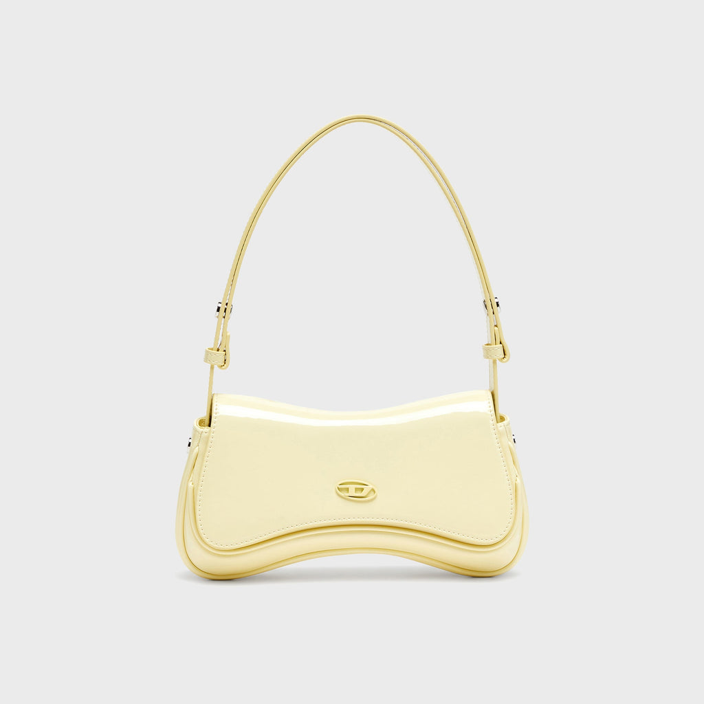 Diesel Play-Clutch In Glossy PU Bag - Light Yellow