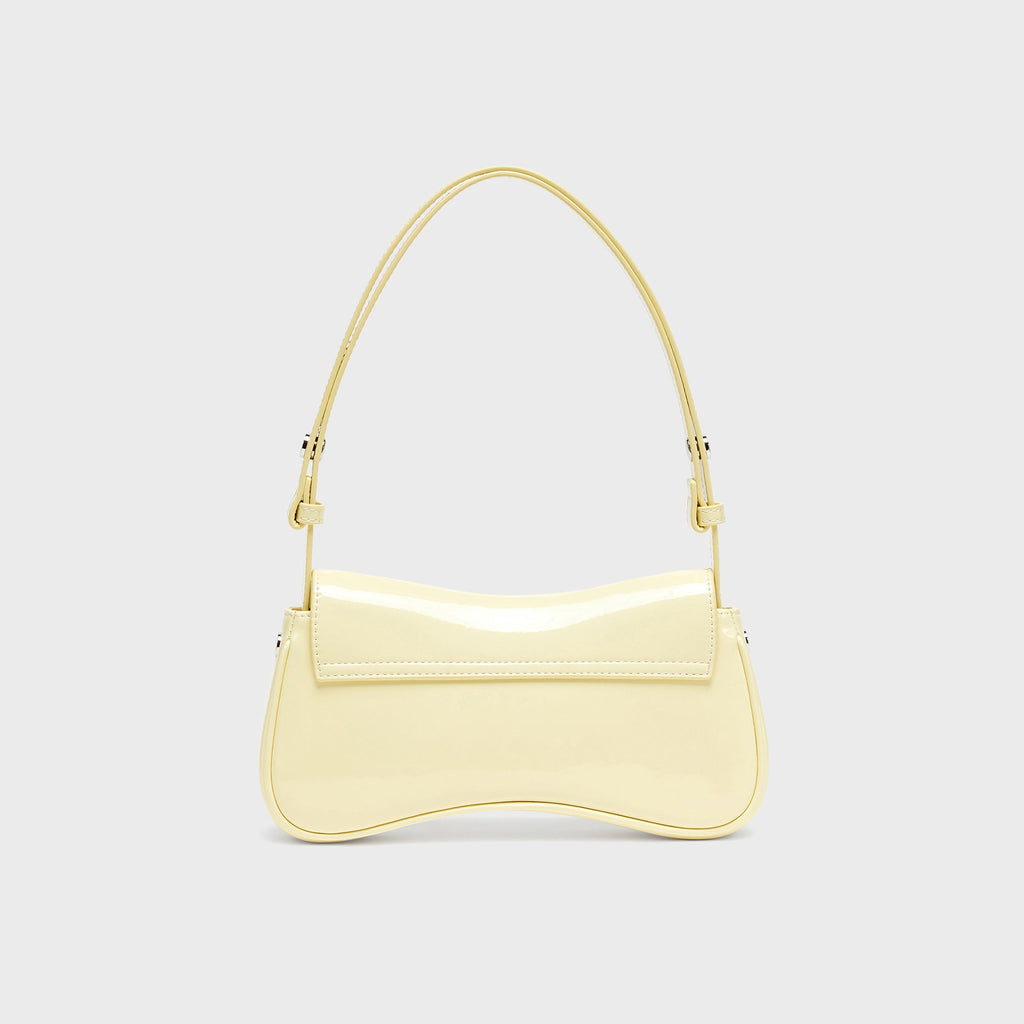 Diesel Play-Clutch In Glossy PU Bag - Light Yellow
