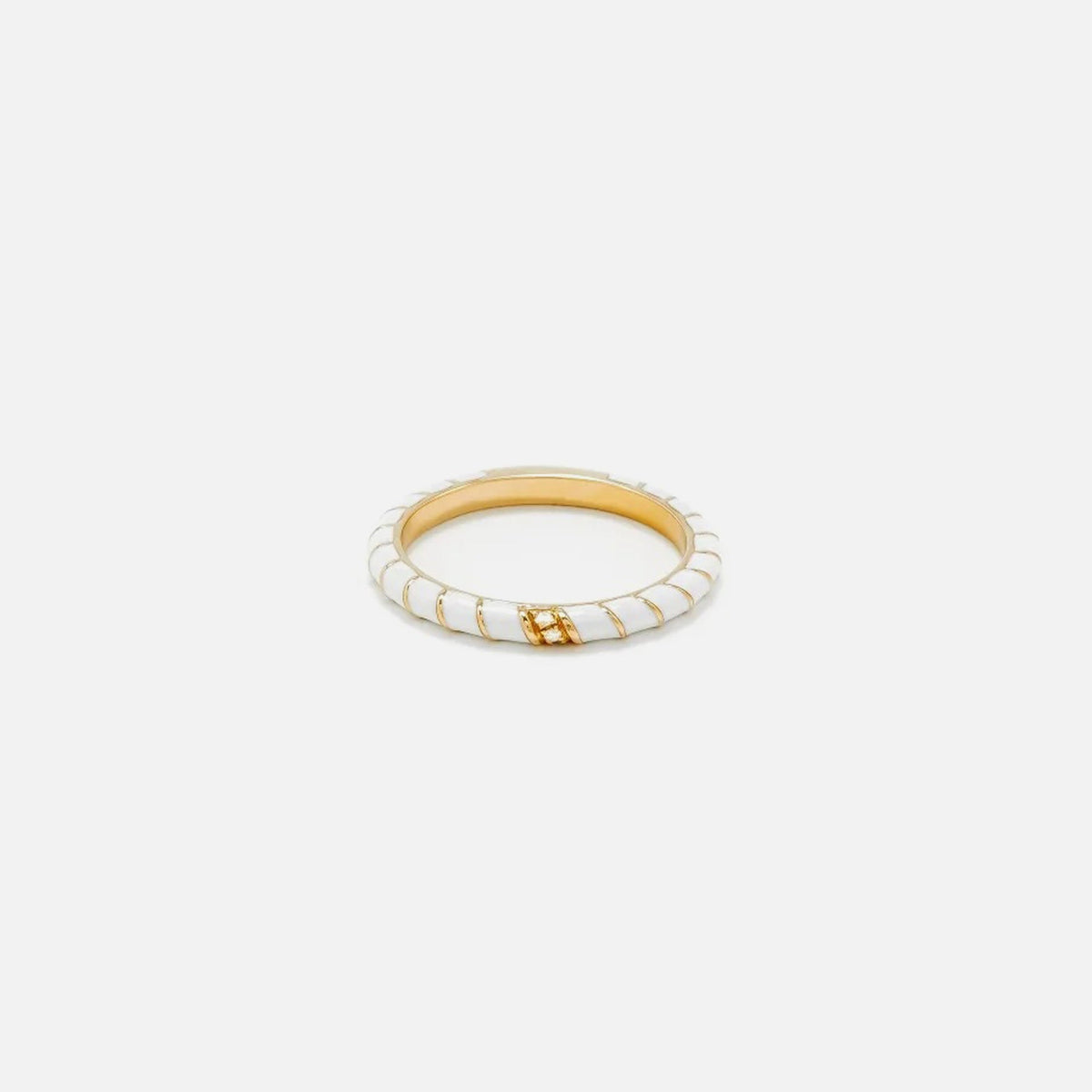 Yvonne Leon Alliance Mini Torsade Couleur Blanc - White Enamel