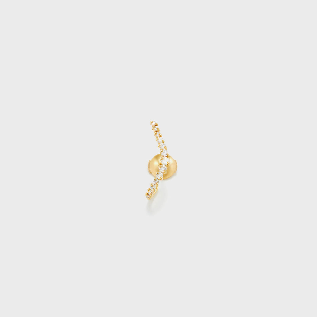 Yvonne Leon Puce Ligne Vague Diamants - Gold