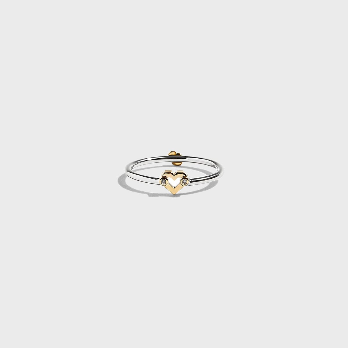 Greg Yuna Umlaut Heart Ring - Silver / Gold