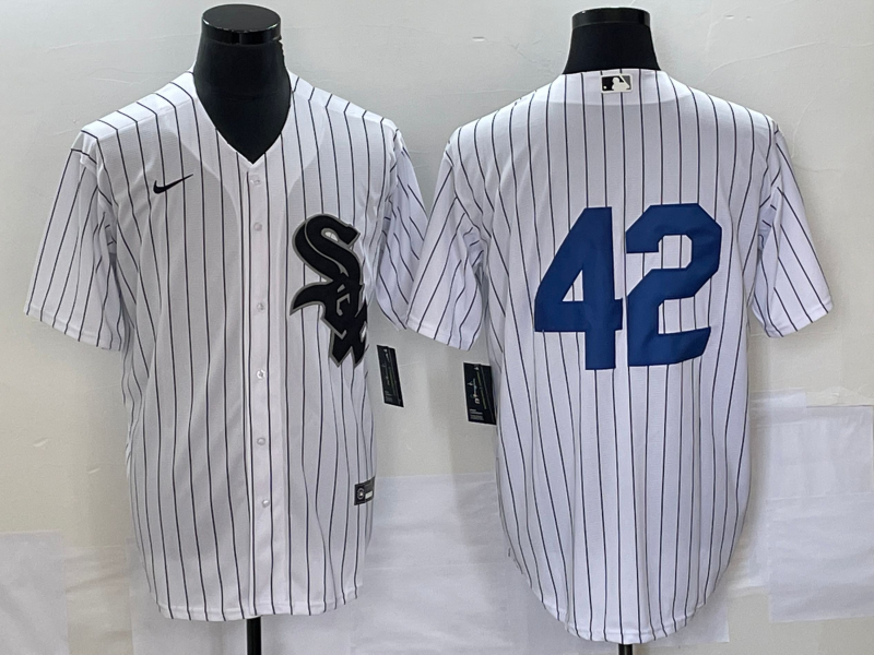 Men's Chicago White Sox #42 White 2023 Jackie Robinson Day Authentic Jersey1