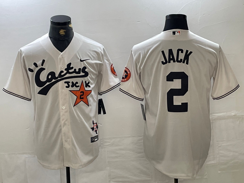 Men's Houston Astros #2 White Limited Player Jersey1 Joint Edition