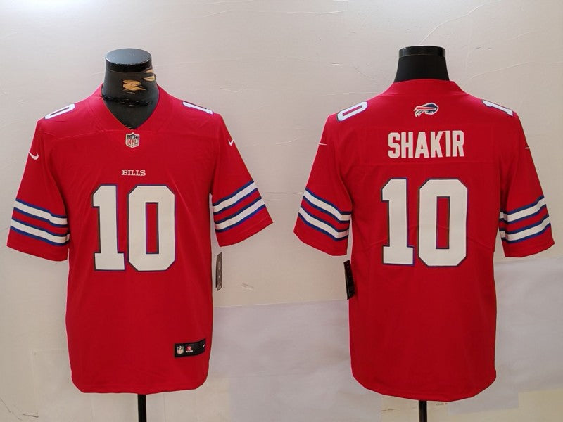 Men's Buffalo Bills Khalil Shakir #10 Red Game Jersey1