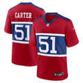 Men's New York Giants Abdul Carter Nike Red First Round Pick Alternate Game Jersey