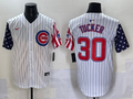 Men's Chicago Cubs Kyle Tucker #30 White Replica Player Jersey