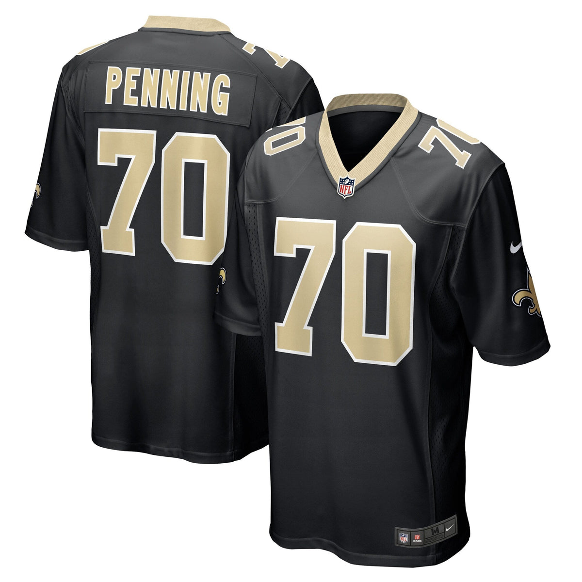 Trevor Penning New Orleans Saints Nike Game   Jersey - Black