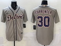 Men's Detroit Tigers Kerry Carpenter #30 Gray Replica Player Jersey