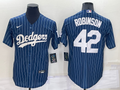 Men's Los Angeles Dodgers Jackie Robinson #42 Blue Fashion Player Jersey1