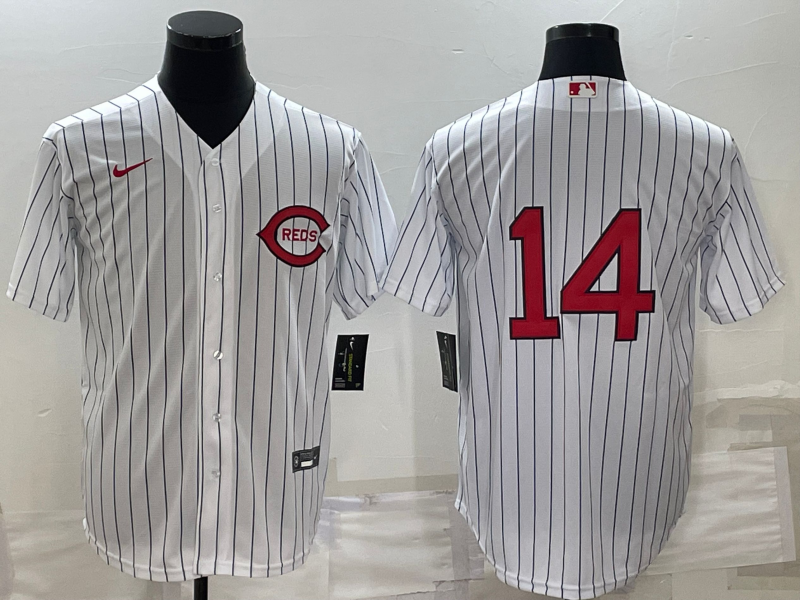 Men's Cincinnati Reds Pete Rose #14 White 2022 MLB at Field of Dreams Game Authentic Player Jersey1