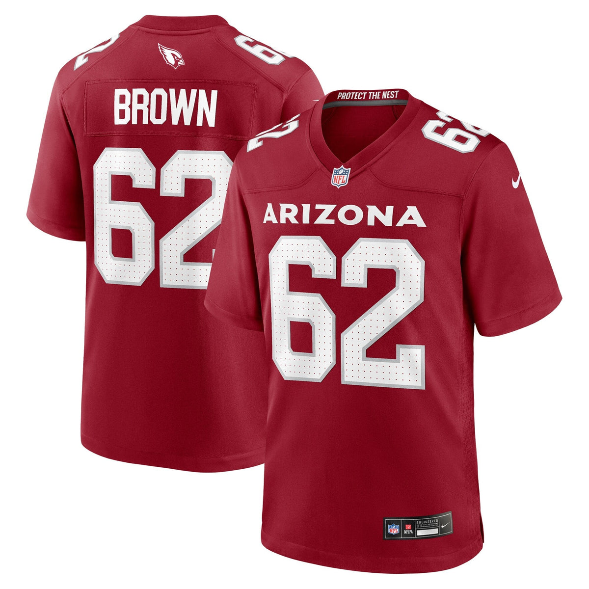 Evan Brown Arizona Cardinals Nike Team Game Jersey -  Cardinal