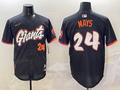 Men's San Francisco Giants Willie Mays #24 Black 2025 City Connect Limited Player Jersey